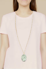 Lotus Jasper Heart Necklace | A Symbol of Love and Purity