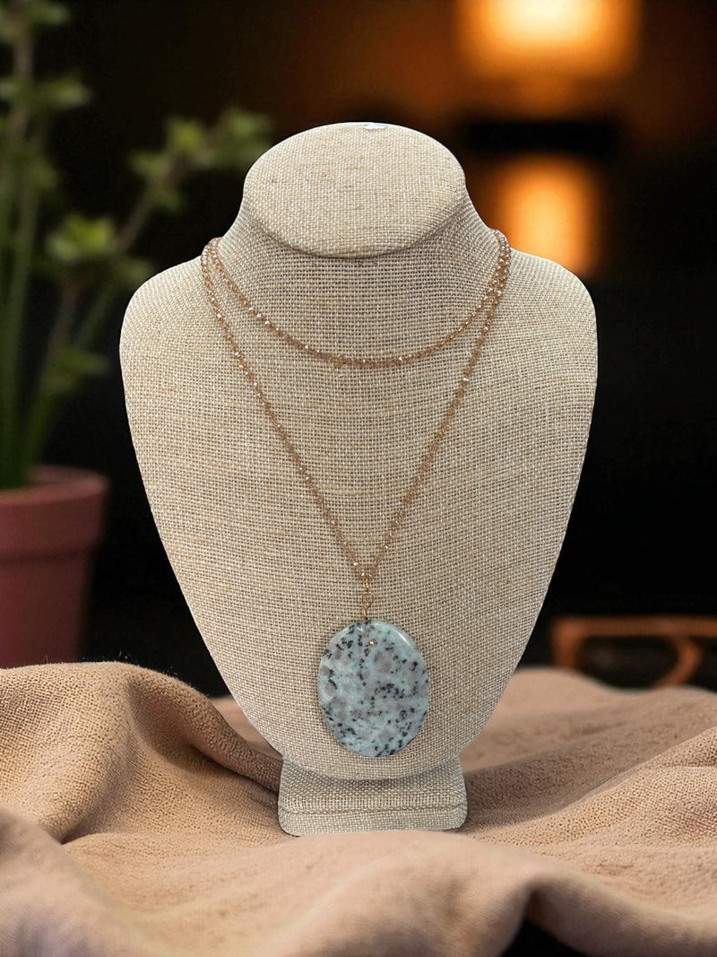 Lotus Jasper Heart Necklace | A Symbol of Love and Purity