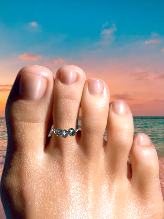 Stretch Gemstone Toe Rings