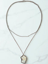 Cosmic Flow Long Layered Agate Necklace