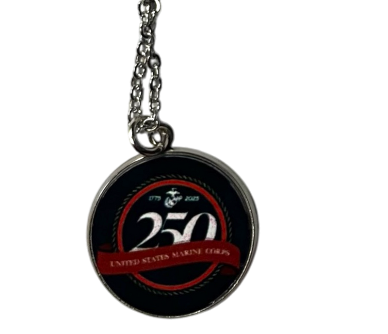 Officially Licensed Military Pendant Necklace – 250th Anniversary Collection (Army, Navy, Marine)
