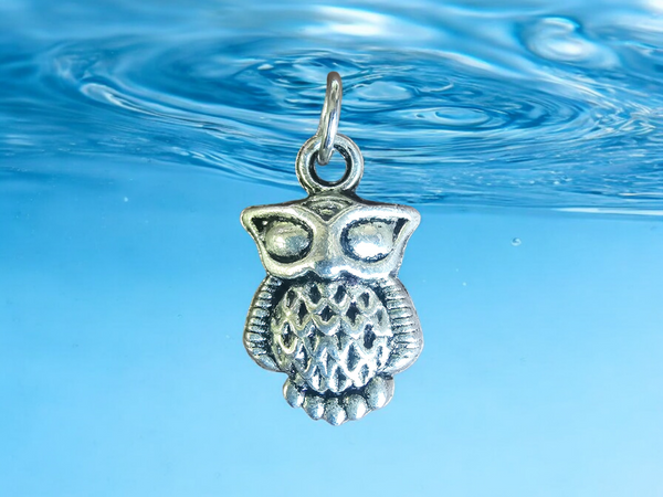 Versatile Silver Owl Charm with Split Ring | DIY Jewelry