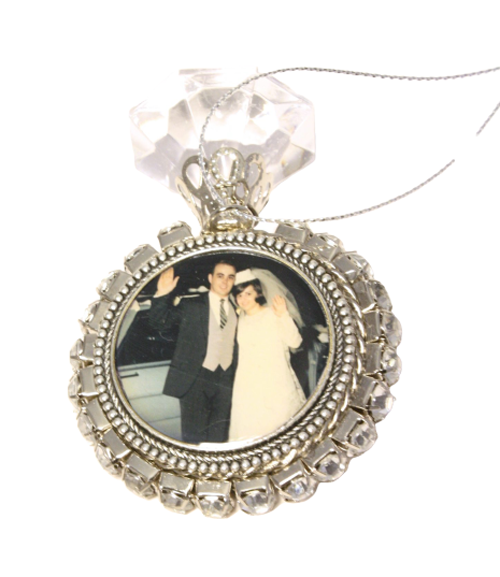 Custom Photo Wedding Ring Ornament | Engagement & Anniversary Gift