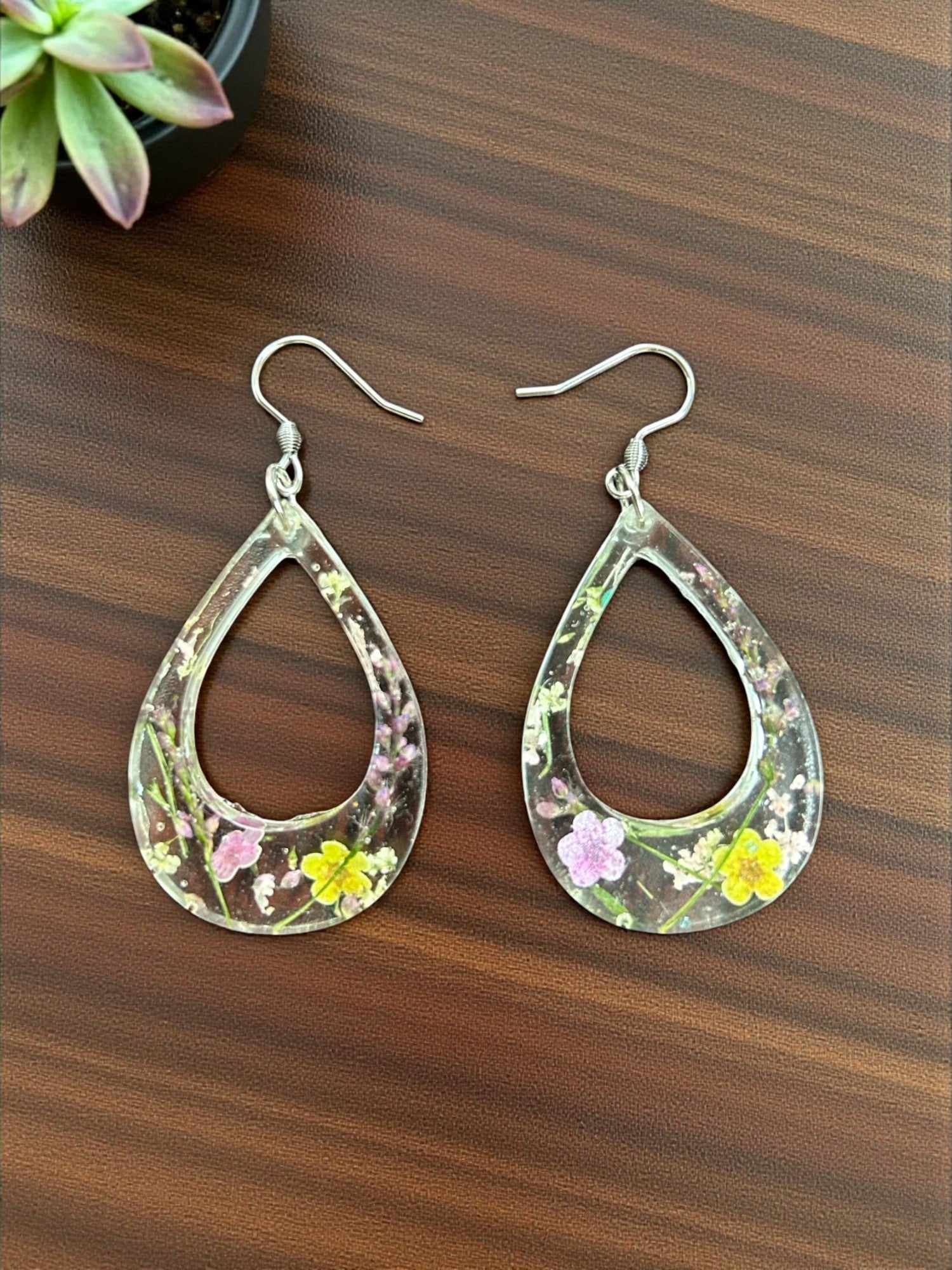 Eternal Bloom Drop Resin Earrings