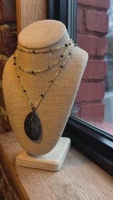 Black Pyrite Pendant Necklace | A Bold and Edgy Statement Piece