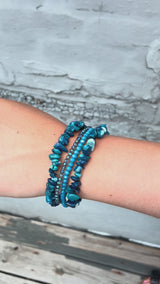 Apatite and Lapis Jewelry Set