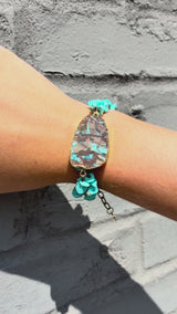 Ocean Jasper & Turquoise Double Strand Bracelet, Gemstone Bracelet