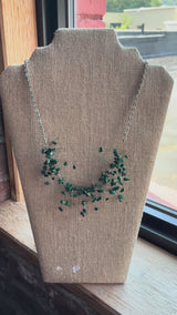 Gemstone Starlight Spray Statement  Necklace - Amethyst, Malachite, Amazonite