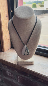 Striking Mexican Jasper Triangle Pendant | Earthy Elegance & Grounding Energy