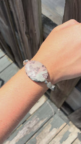 Leopard Jasper Bracelet, Gemstone Bracelet, Natural Stone Jewelry