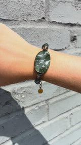 Tree Jasper Bracelet, Gemstone Bracelet, Earthy Stone Jewelry