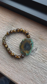 Tiger's Eye and Turquoise Agate Stretch Bracelet | A Powerful and Elegant Combination