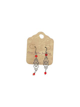 Silver Filigree Dangle Earrings | Gemstone & Crystal Earrings