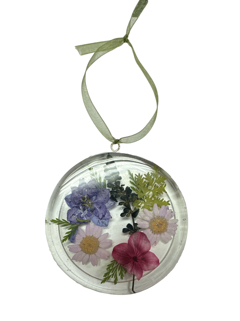 Handmade Pressed Flower Resin Suncatcher | Michelle Marie Boutique