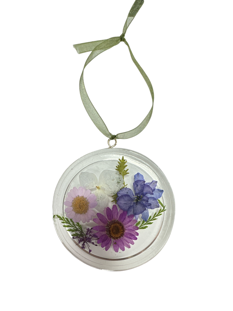 Handmade Pressed Flower Resin Suncatcher | Michelle Marie Boutique