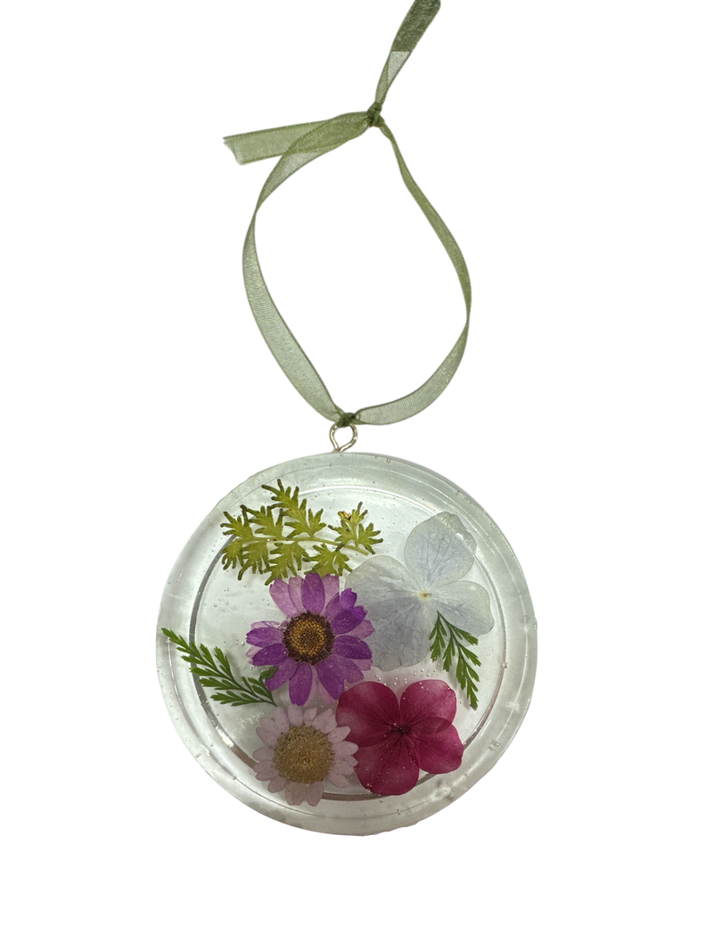 Handmade Pressed Flower Resin Suncatcher | Michelle Marie Boutique