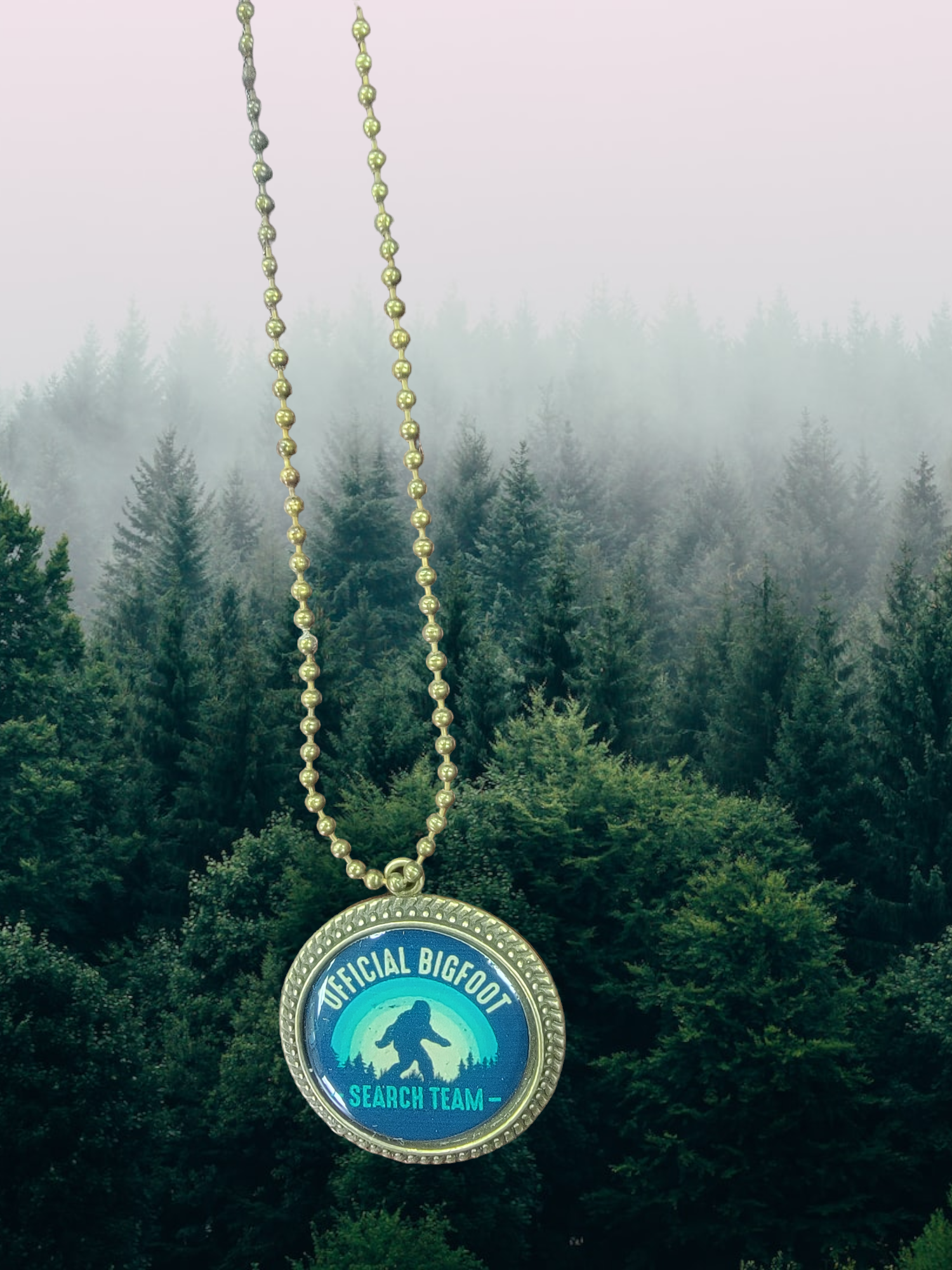 Unveiling the Mystery: Official Bigfoot Search Team Pendant Necklace for Sasquatch Fanatics