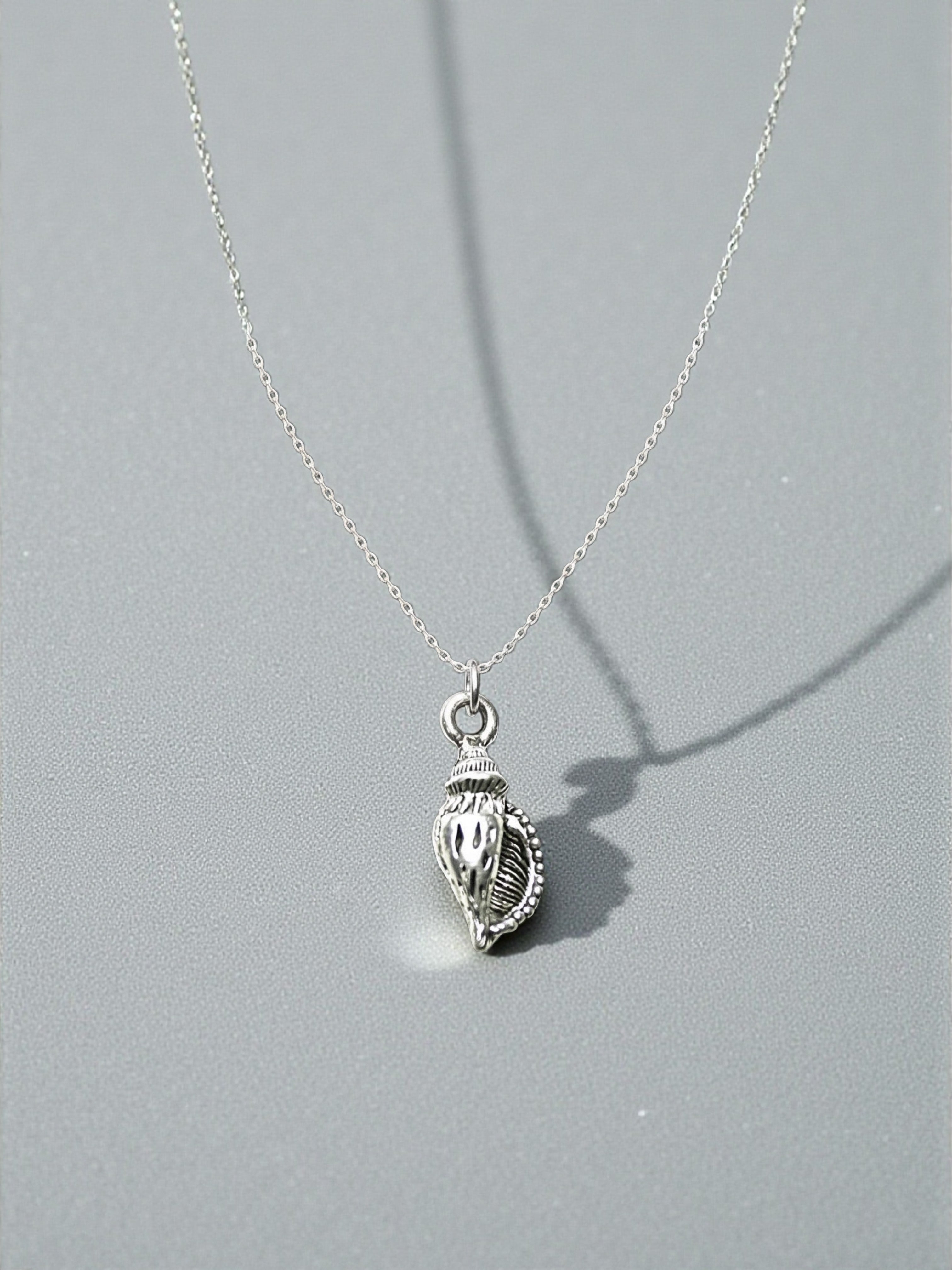 Silver Seashell Pewter Charm Pendant | Travel Charm