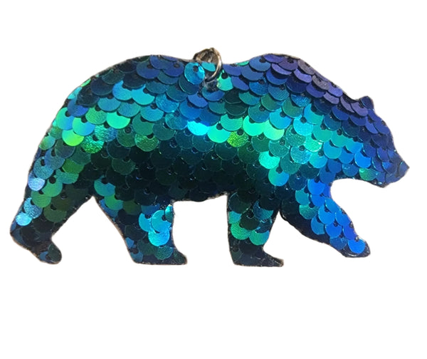 Color-Changing Sequin Bear Keychain - Cute and Fun Key Accessory