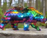 Color-Changing Sequin Bear Keychain - Cute and Fun Key Accessory