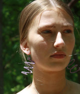 Rainbow Whirlwind Corkscrew Dangle Earrings