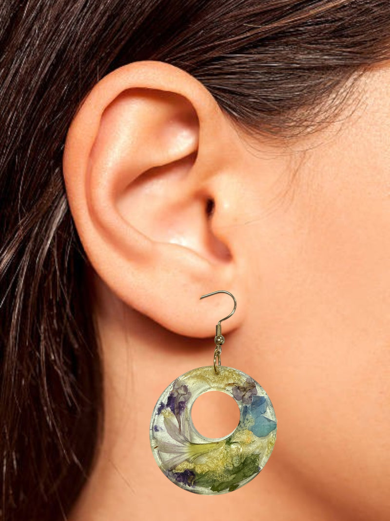 Ephemeral Bloom Drop Resin Earringss