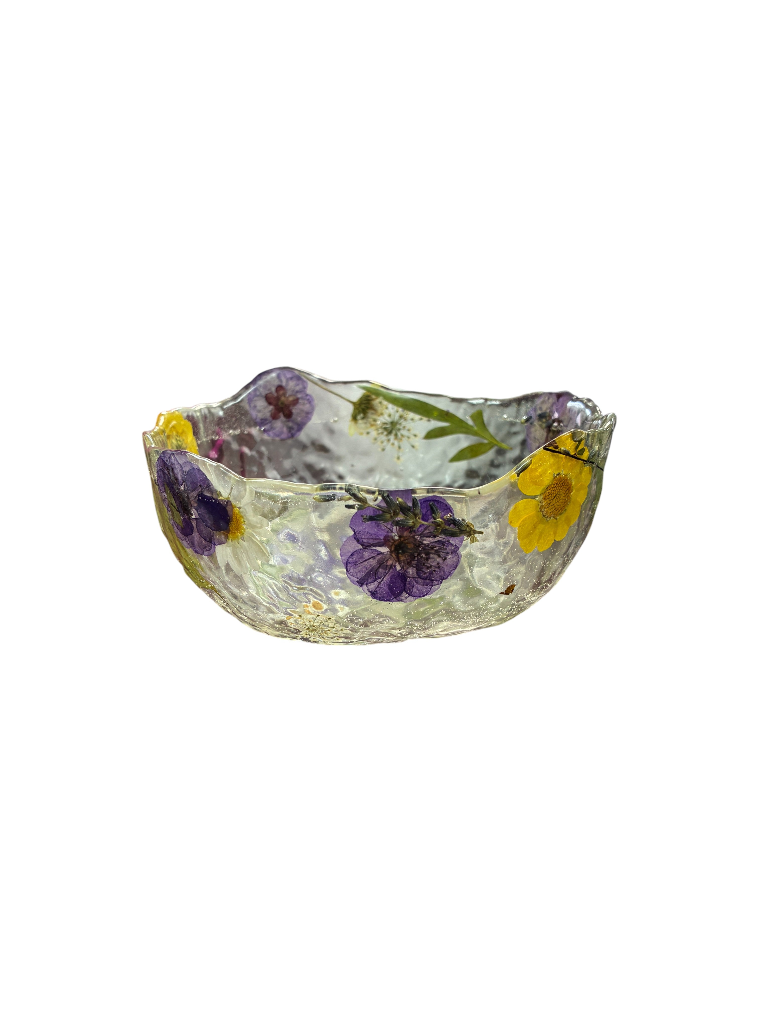 Pressed Flower Resin Art Bowl