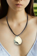 Striking Mexican Jasper Triangle Pendant | Earthy Elegance & Grounding Energy