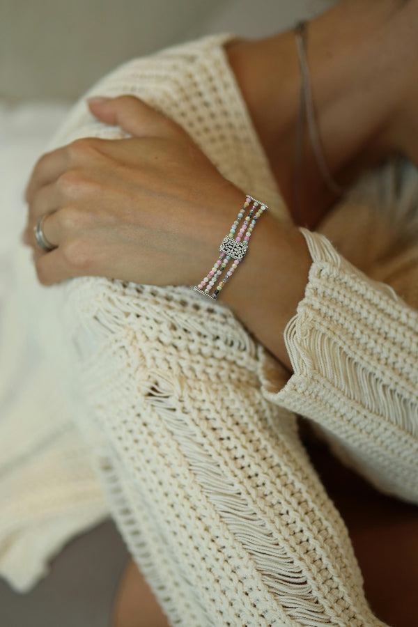 Vibrant Tourmaline Triple Strand Bracelet | A Gemstone Delight