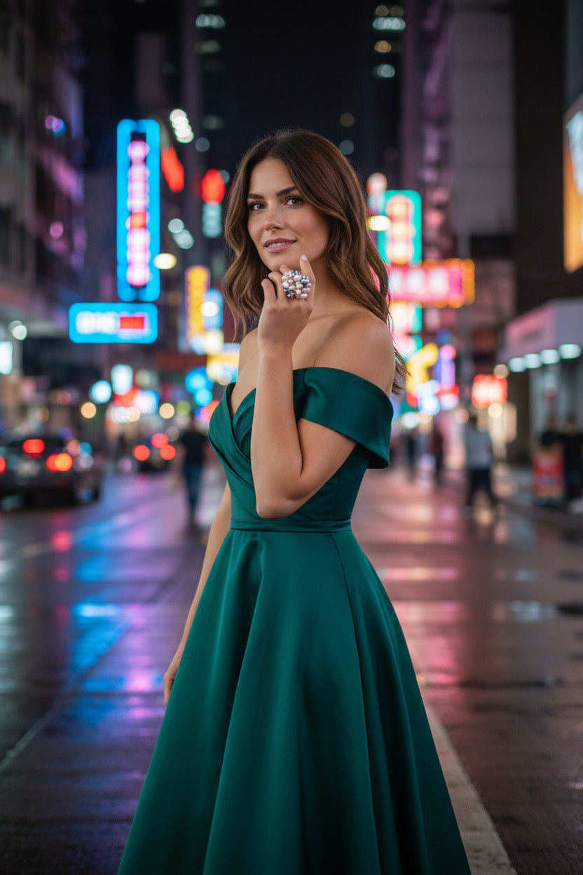 The Pastel Petal Promenade: Multi-Tone Pearl Cluster Ring