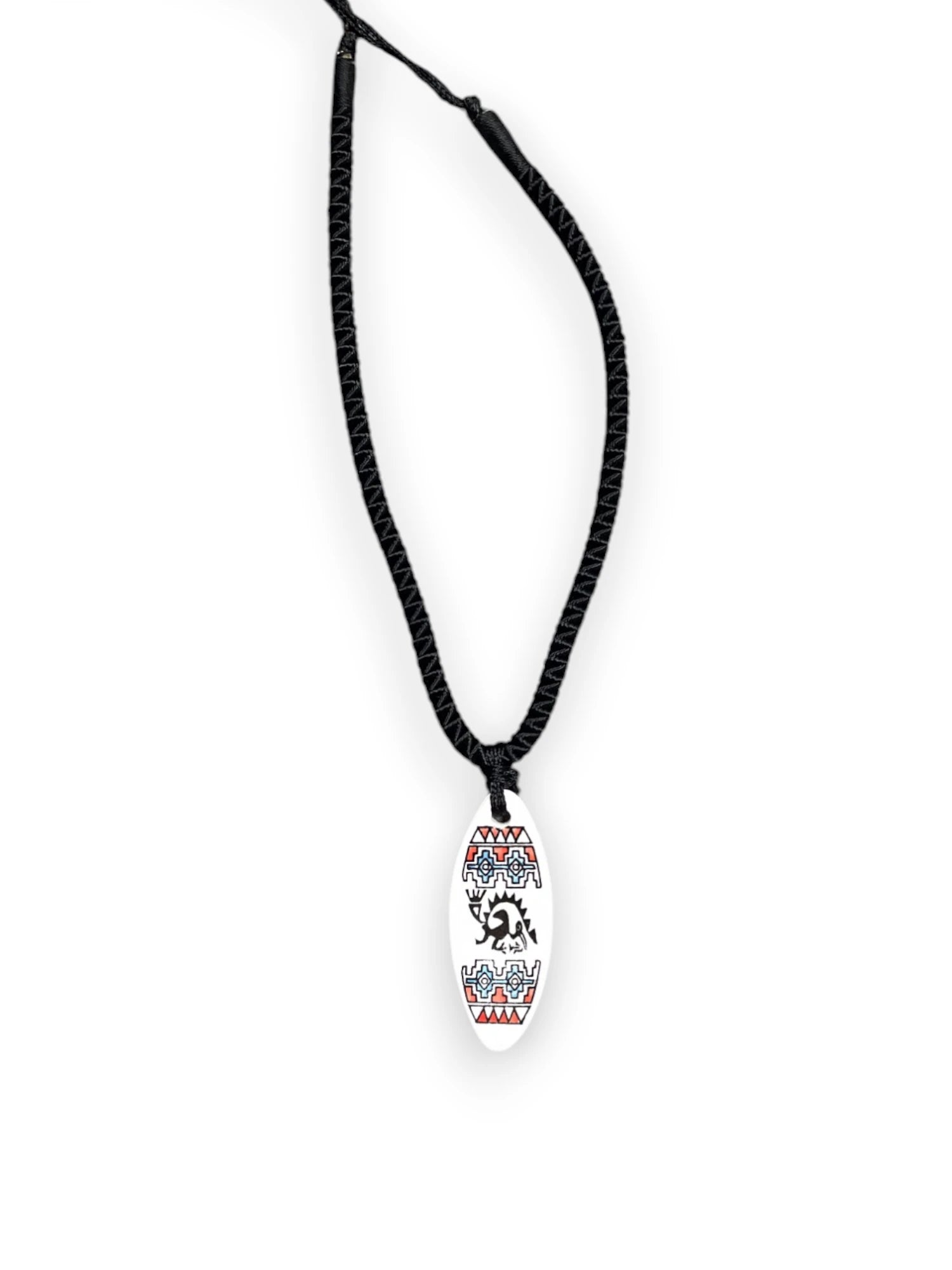 Surfboard Pendant Necklace, White Surfboard Charm, Black Cord Necklace