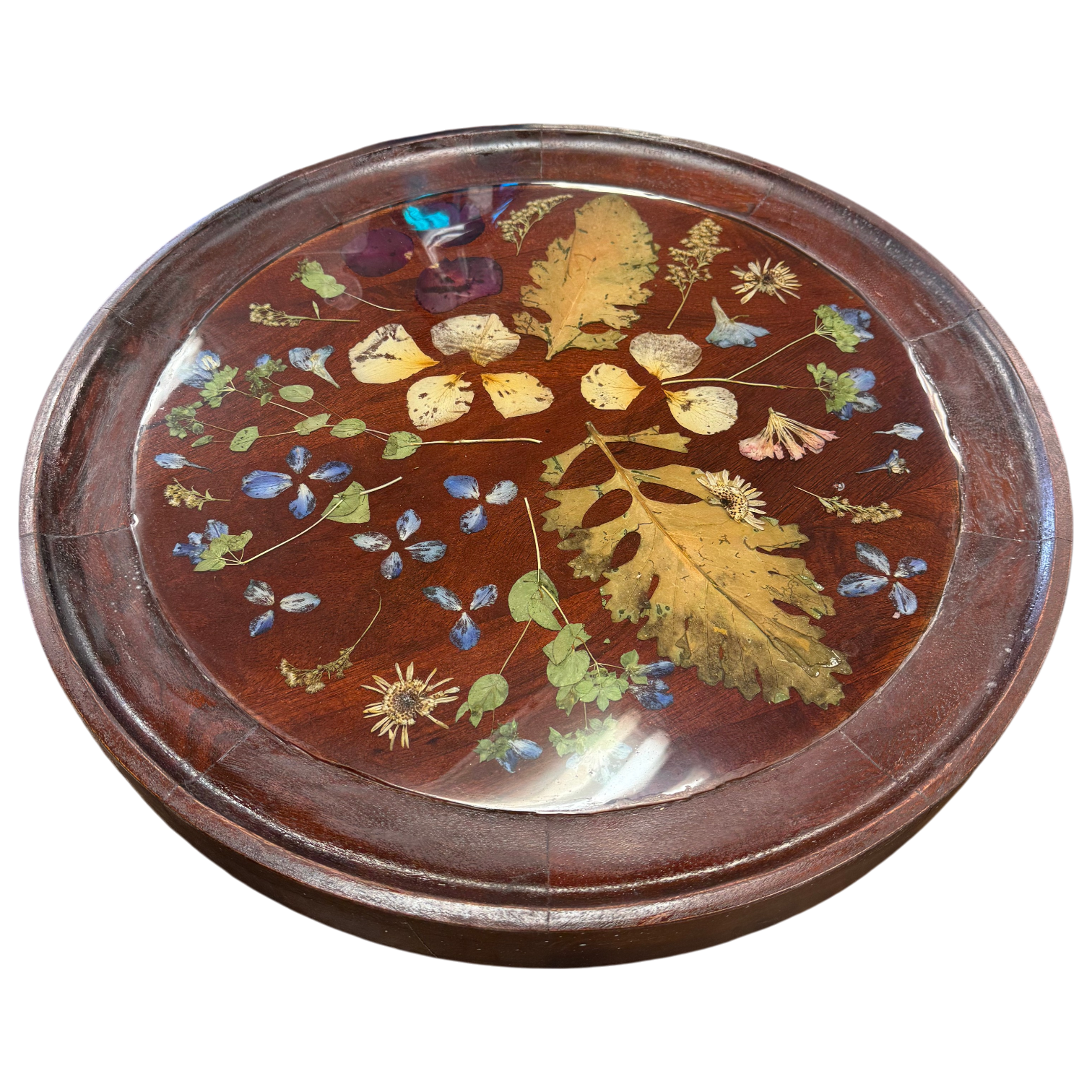 One-of-a-Kind Real Flower & Nature Resin Coffee Table