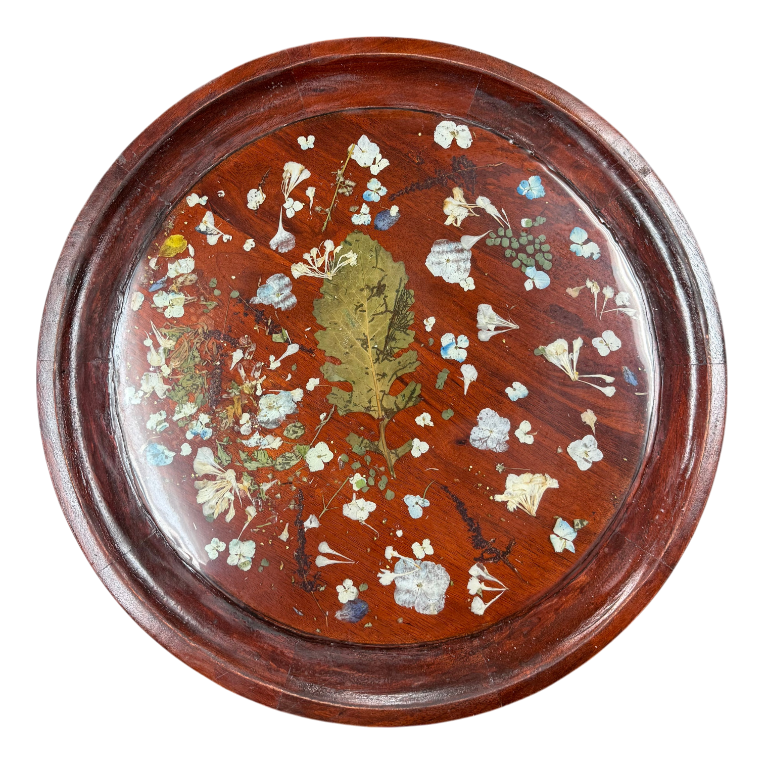 One-of-a-Kind Real Flower & Nature Resin Coffee Table