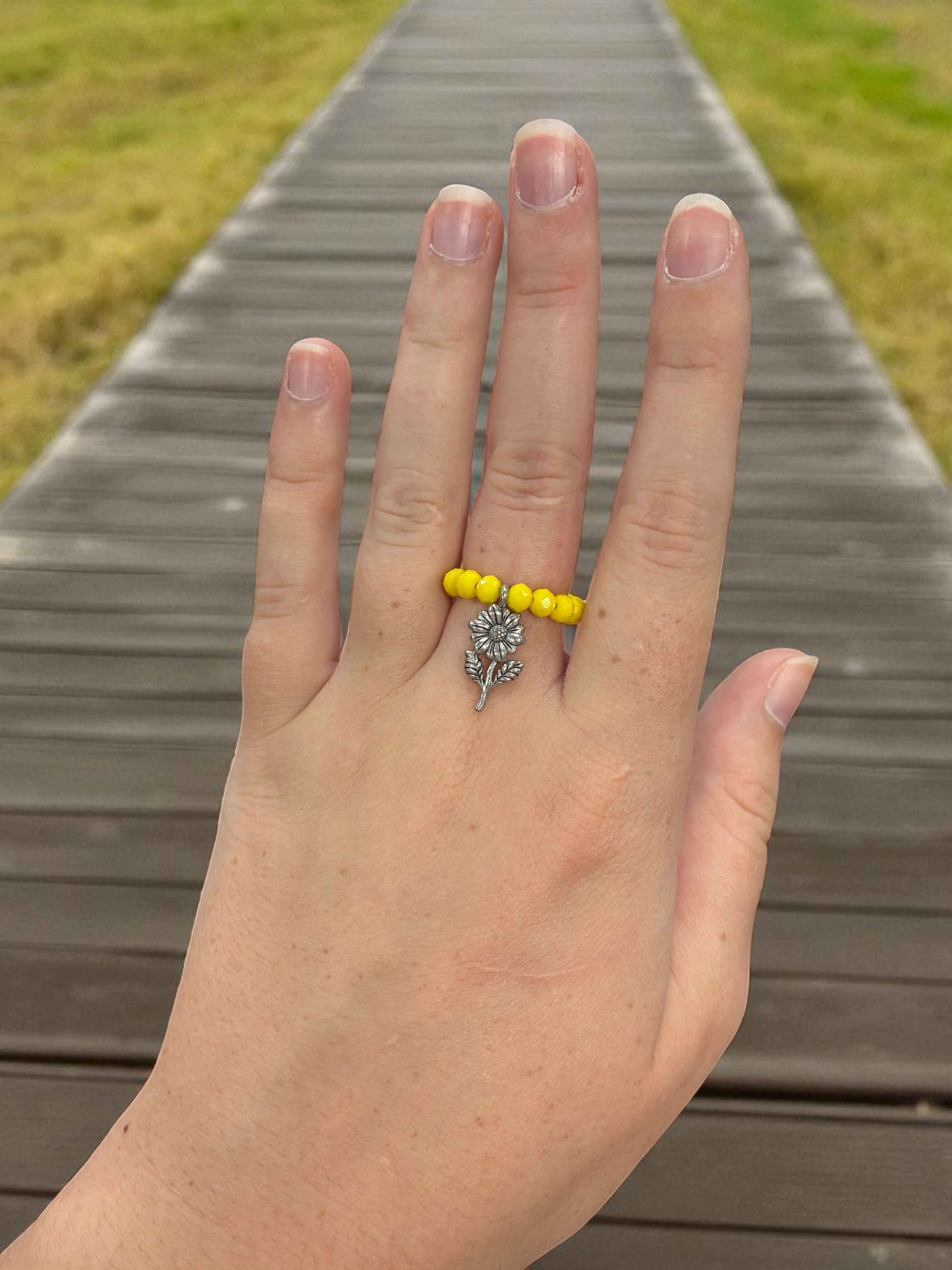 Beaded Stretch Rings with Charms: Handmade Jewelry for Every Style