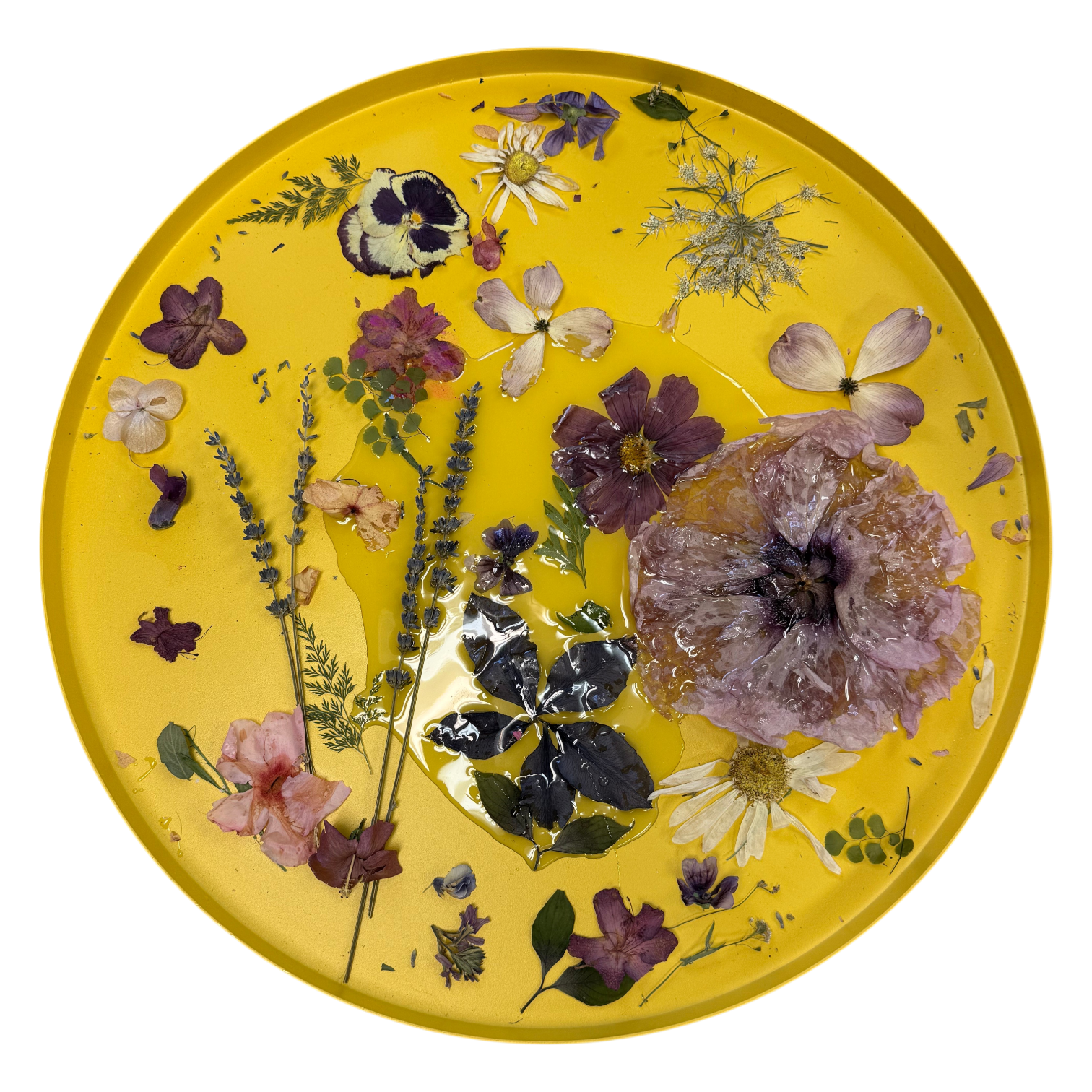 One-of-a-Kind Real Flower & Nature Resin Coffee Table