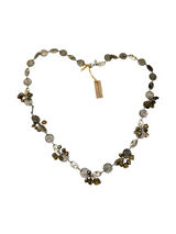 Silver and Gray Smoky Quartz Long Necklace