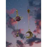 Space, Moon and Stars Earrings