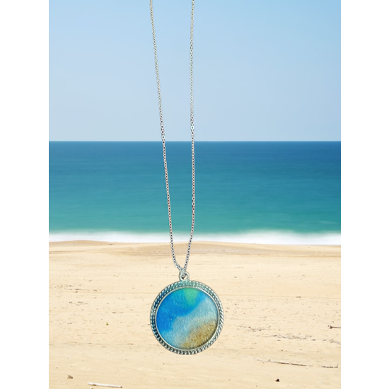 Sand Necklace in Alloy Pendant (Beach Jewelry, Gift Boxed)