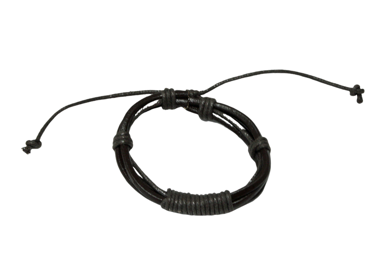 Adjustable Unisex Cowhide Waxed Leather Bracelets