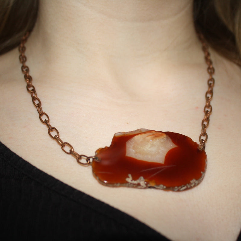 Agate Gemstone Pendant Necklaces