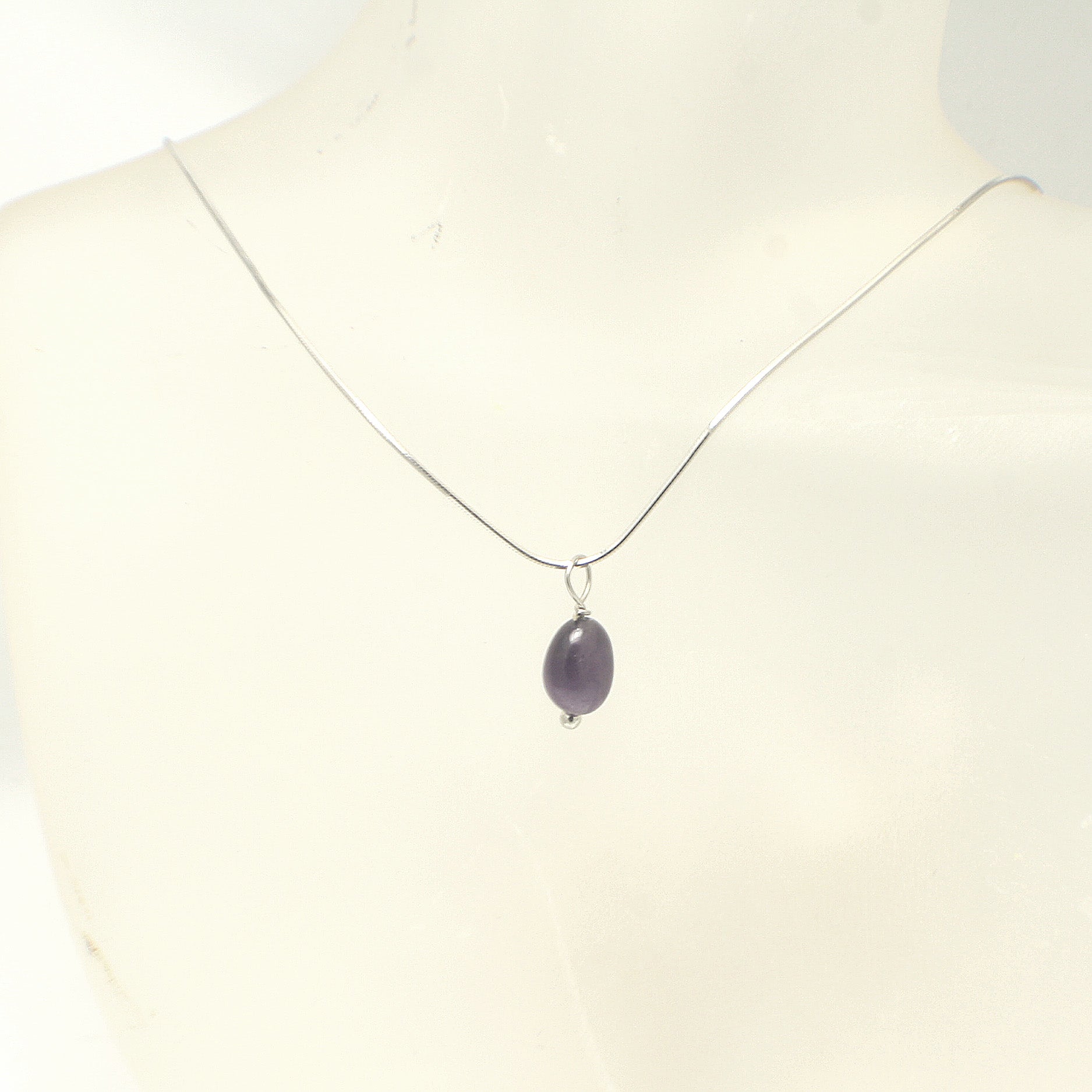 Amethyst February Birthstone Necklace on Chain