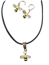 Gold Bumble Bee Necklace with Crystal Wings: A Charming and Sparkling Statement Piece