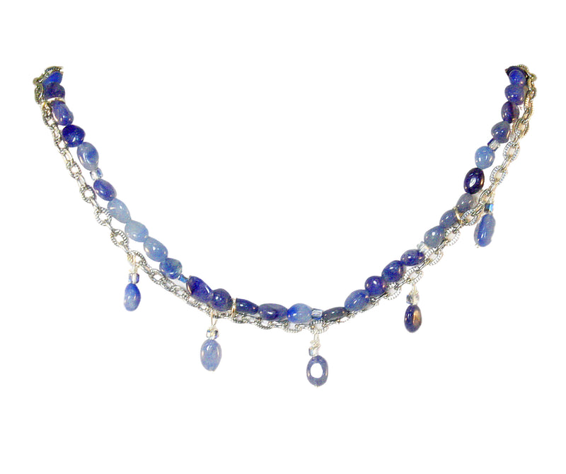 Blue Dumortierite Gemstone Necklace