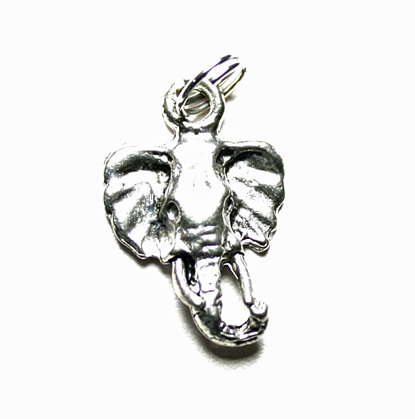 Silver Elephant Pewter Charm
