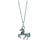 Silver Horse Charm Necklace Earrings Set | Gift for Horse Lover