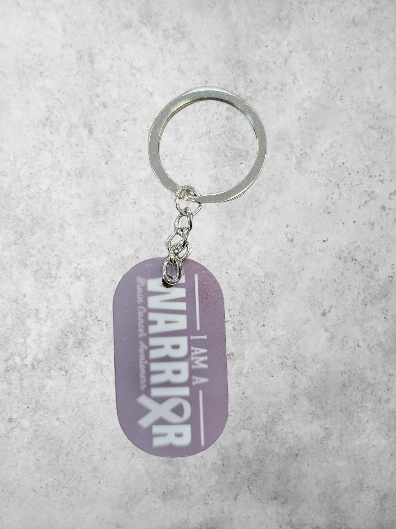 Brain Cancer Awareness Keyrings - Go Gray Charity Keychain