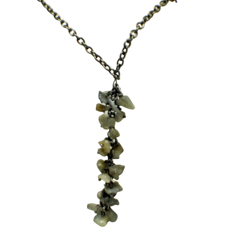 Gemstone Long Cluster Chain Necklaces