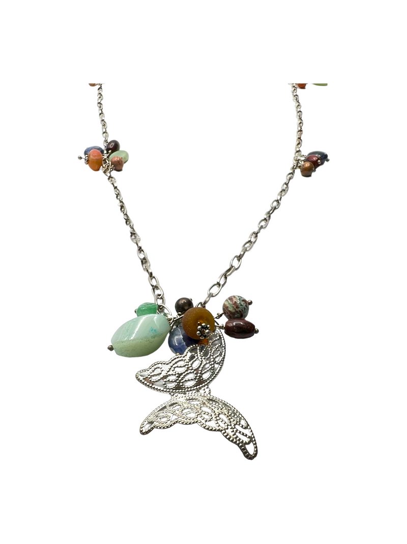 Butterfly Cluster Charm Necklace
