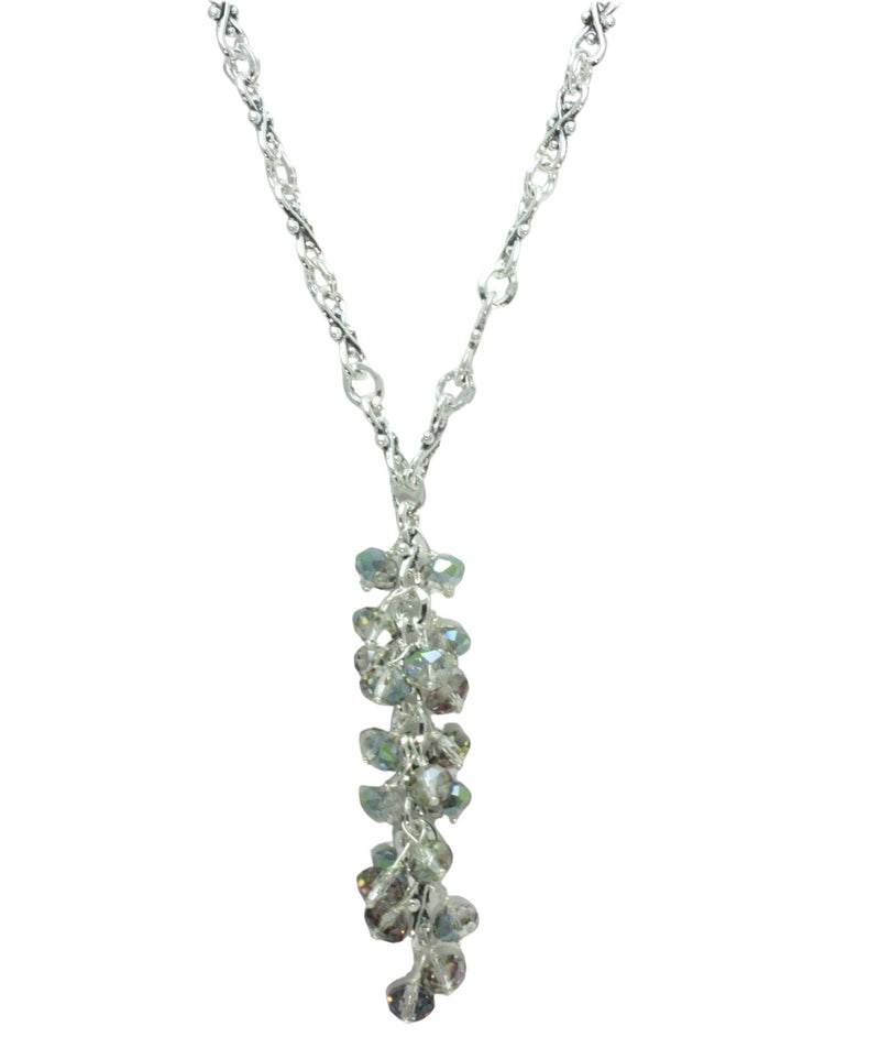 Long Crystal Cluster Necklace