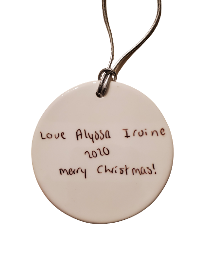 Winter Deer Scene Christmas Ornament Personalized Option